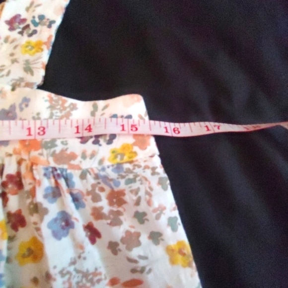 Women's a.n.a. Floral Top Bow Tie Straps Size XS Retro 70's looking - Picture 6 of 7